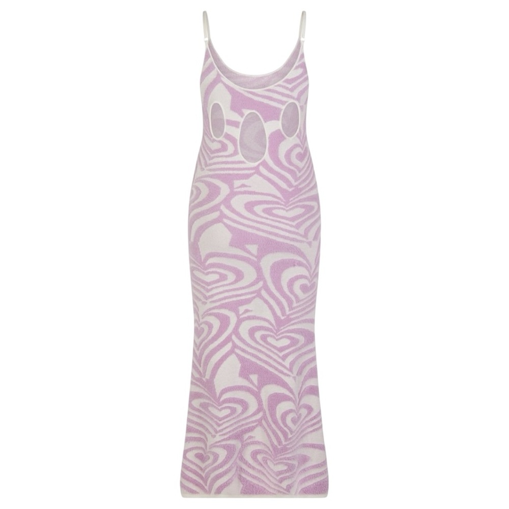 House of Sunny Groove Is In The Heart Hockney Midi Dress, Lavender Pink, XS, NWT - Picture 2 of 11